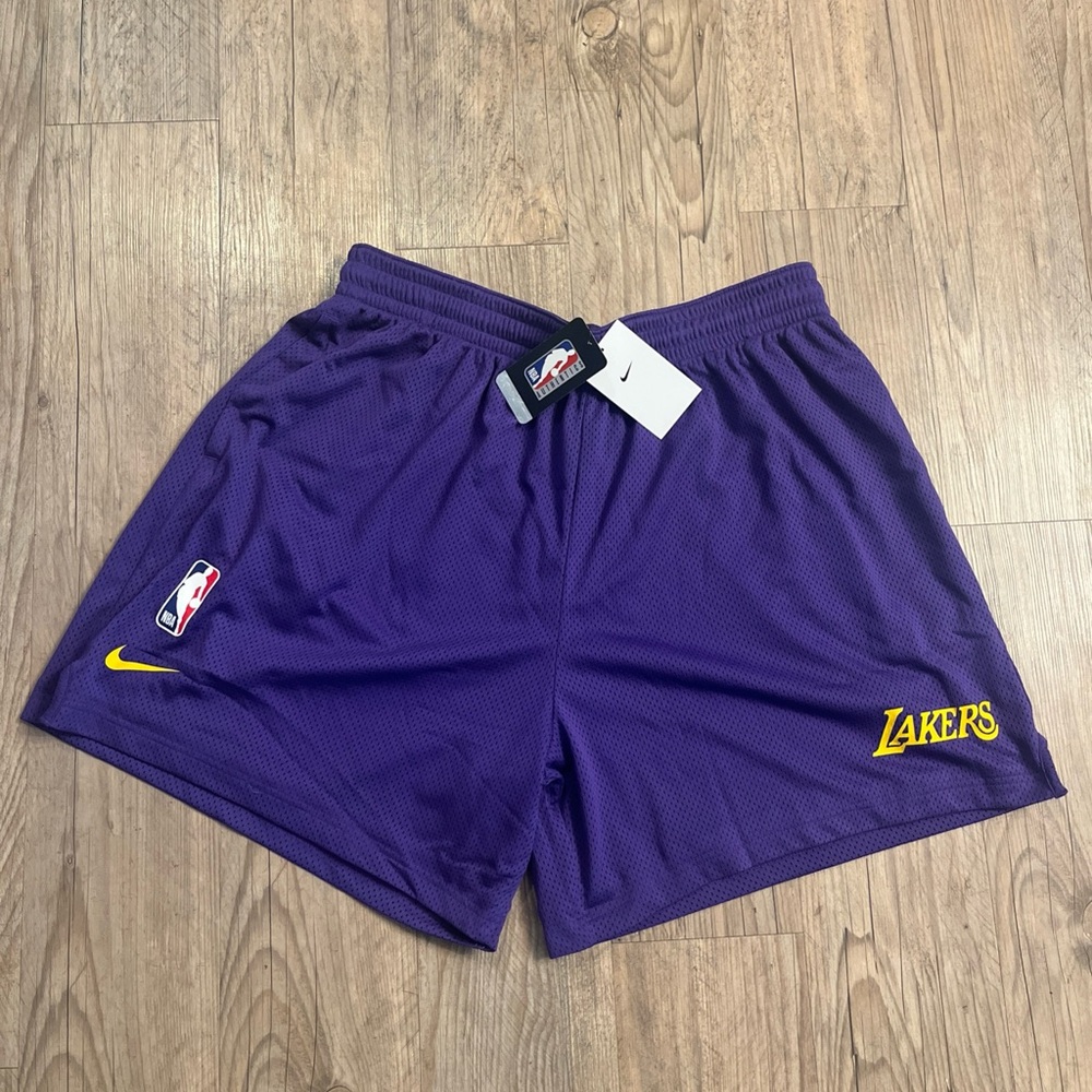 NWT Nike Los Angeles Lakers NBA Mesh Shorts Purple FQ3393-504 Size 2XL